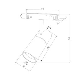 Трековый светодиодный светильник Elektrostandard Slim Magnetic Kars 85524/01 a069471