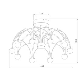 Потолочная светодиодная люстра Eurosvet Ragno 90031/10 LED золото