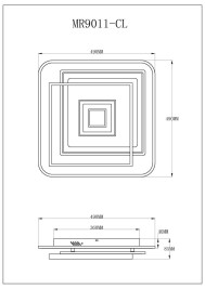 Потолочный светодиодный светильник MyFar Ceiling Galatea MR9011-CL