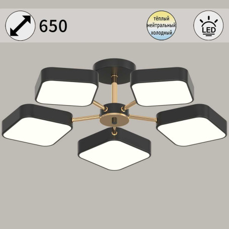 Светильник потолочный Reluce 03360-0.3-05 BK+FGD