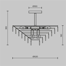 Потолочная люстра Maytoni Mazzo MOD130CL-11G