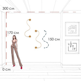 Настенный светильник LOFT IT Thread 10388W Brass