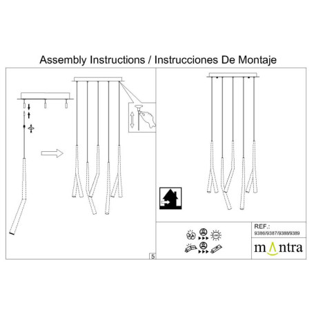Потолочное основание Mantra Modular Light Florones 9386