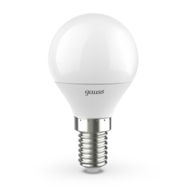 Лампа светодиодная Gauss E14 9.5W 3000K матовая 105101110