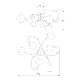 Потолочная люстра Eurosvet Tulia 30136/6 хром