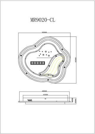 Потолочный светодиодный светильник MyFar Ceiling Cloud MR9020-CL