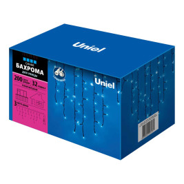 Уличная светодиодная гирлянда Uniel бахрома 220V синий ULD-B3010-200/TBK Blue IP67 UL-00003932