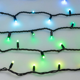 Уличная светодиодная гирлянда Ardecoled нить 24V разноцветная ARD-String-Pro-10000-Black-100Led-Live RGB-DMX 031750