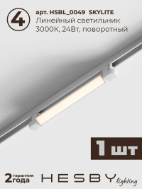 Встраиваемая однофазная трековая система Hesby Lighting Skylite №5 со светильниками HSBL_kompl_S005_VI2W3K