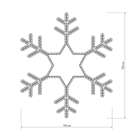Светодиодная фигура Ardecoled Снежинка ARD-Snowflake-M3-920X920-432Led White 025307