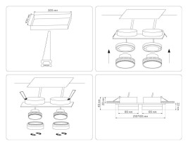 Светильник встраиваемый Ambrella Light TN6712