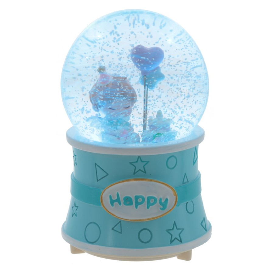 Фигурка декоративная &quot;Ангел&quot; в стекл шаре (муз, подсвет, вьюга, 3xAAA н/п), D10 см, L11 W11 H16 см