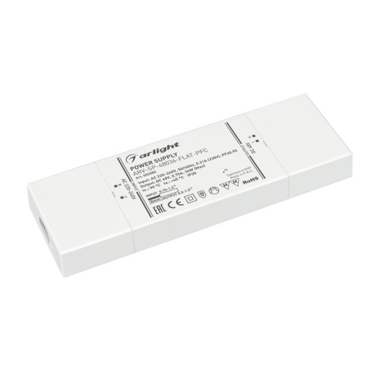 Блок питания Arlight ARV-SP-48036-FLAT-PFC (48V, 0.75A, 36W) 052080