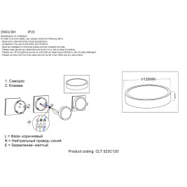 Потолочный светодиодный светильник Crystal Lux CLT 523C120 WH