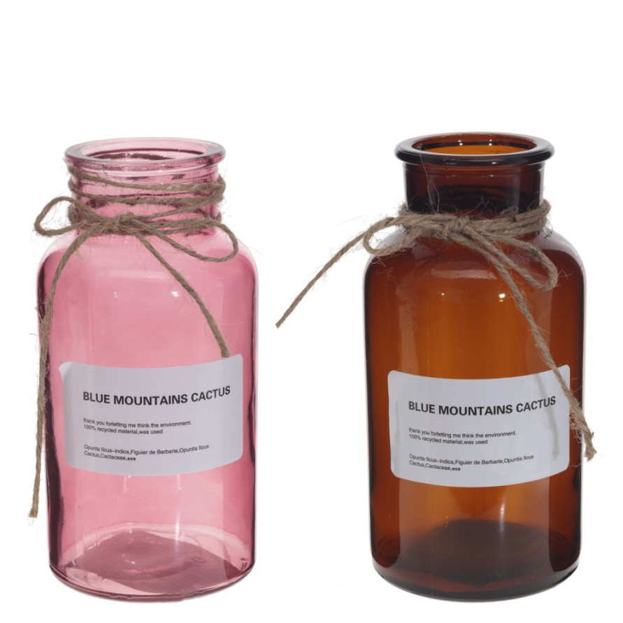 Ваза, L8 W8 H16 см, 2в.