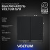 Выключатель встраиваемый Voltum S70 двухклавишный с подсветкой 10А, (графит) VLS020207