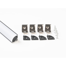 Профиль угловой LEDS POWER СПУ1616 алюм. черный с призм.рассеивателем 2м 008226