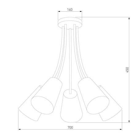 Потолочная люстра TK Lighting 3242 Wire Silver