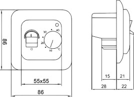 Терморегулятор Ewrika ТЕП7026 белый, механический