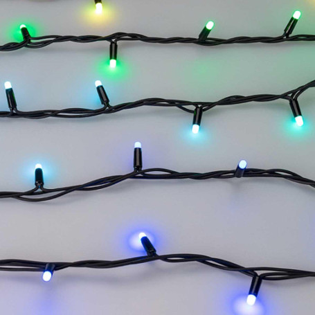 Уличная светодиодная гирлянда Ardecoled нить 24V разноцветная ARD-String-Pro-10000-Black-100Led-Milk-Live RGB-DMX 031754