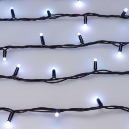Уличная светодиодная гирлянда Ardecoled нить 24V разноцветная ARD-String-Pro-10000-Black-100Led-Milk-Live RGB-DMX 031754