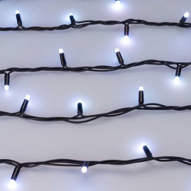Уличная светодиодная гирлянда Ardecoled нить 24V разноцветная ARD-String-Pro-10000-Black-100Led-Milk-Live RGB-DMX 031754
