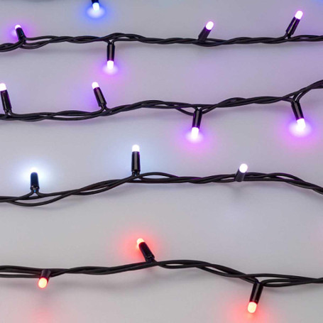 Уличная светодиодная гирлянда Ardecoled нить 24V разноцветная ARD-String-Pro-10000-Black-100Led-Milk-Live RGB-DMX 031754