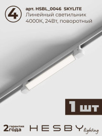 Встраиваемая однофазная трековая система Hesby Lighting Skylite №5 со светильниками HSBL_kompl_S005_VI2W4K