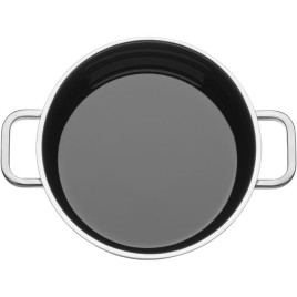 Кастрюля с крышкой 6,4л.24см.&quot;Fusiontec&quot; черная