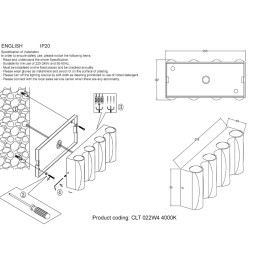 Настенный светодиодный светильник Crystal Lux CLT CLT 022W4 WH-GO 4000K