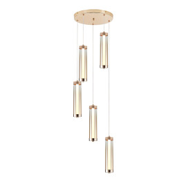 Подвесная светодиодная люстра Indigo Rilucente 11061/5P Gold V000151L