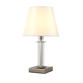 Настольная лампа Crystal Lux Nicolas LG1 Nickel/White