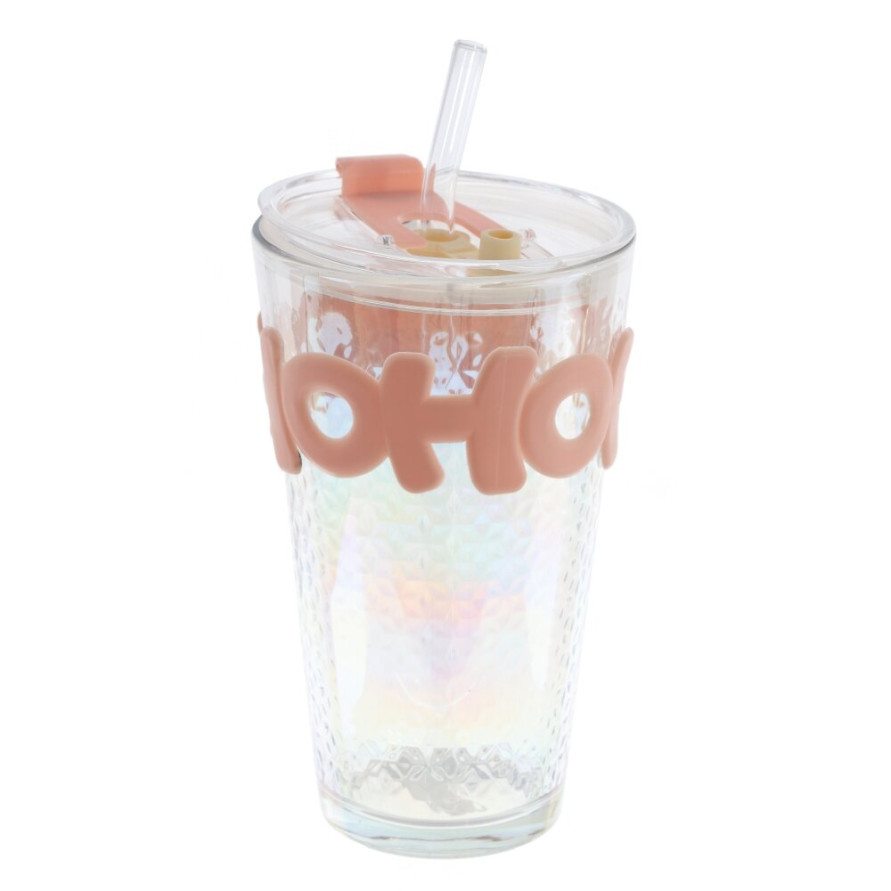 Стакан с трубочкой, L9 W9 H0,5 см, 3в.