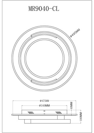 Потолочный светодиодный светильник MyFar Ceiling Thalassa MR9040-CL
