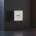 Накладка для розетки компьютерной двойной RJ45+RJ45 кат.6, S70 (хлопок) Voltum VLS001413