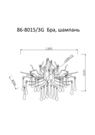 Бра Garda Decor Капли 86-8015/3G