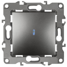 Выключатель одноклавишный с подсветкой ЭРА 12 10AX 250V 12-1102-12 Б0019280