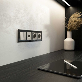 Выключатель двухклавишный с подсветкой (дымчатый) W1220104/ a069457