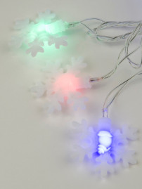 Светодиодная гирлянда Uniel Снежинки 220V разноцветный ULD-S0700-050/DTA MULTI IP20 SNOWFLAKES-3 07936