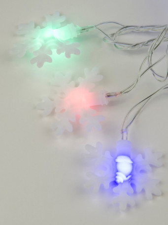 Светодиодная гирлянда Uniel Снежинки 220V разноцветный ULD-S0700-050/DTA MULTI IP20 SNOWFLAKES-3 07936