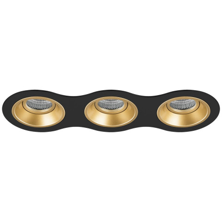 Комплект из светильников и рамки Lightstar Domino Round (214637+214603+214603+214603) D637030303
