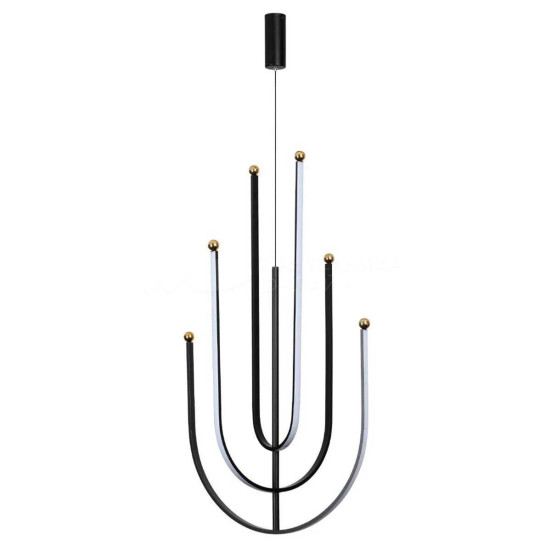 Люстра подвесная Alfa Light F3924-62 BK 70W ?60*H11 0