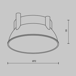 Декоративная рамка-отражатель Maytoni Technical Downlight Alfa LED Ring12-15W-RD-W