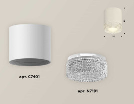Комплект накладного светильника Ambrella light XS7401020 (C7401+N7191)