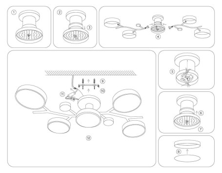 Потолочная светодиодная люстра Ambrella light Comfort LineTech FL4834