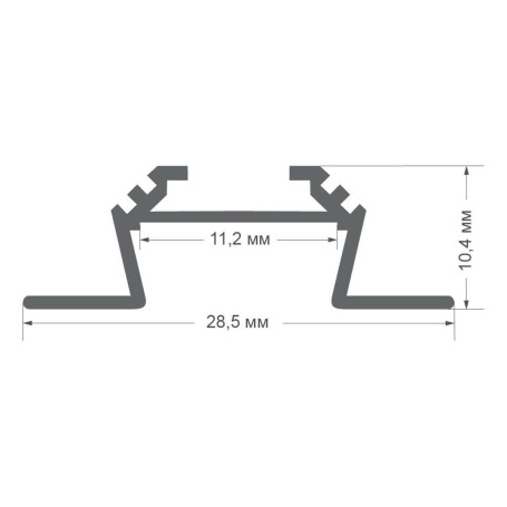 Профиль угловой накладной 2м. Apeyron 08-03-01Ч