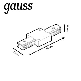 Коннектор прямой Gauss TR105
