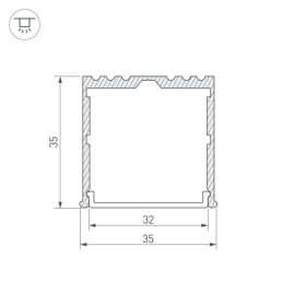 Профиль Arlight ARH-Power-W35-3000 Anod 036136