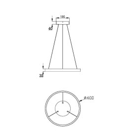 Подвесной светодиодный светильник Maytoni Rim MOD058PL-L32BSK