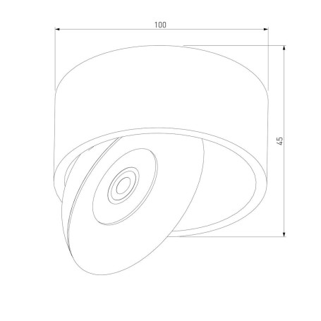 Накладной светодиодный светильник Elektrostandard Glide 25100/Led белый/черный a059332